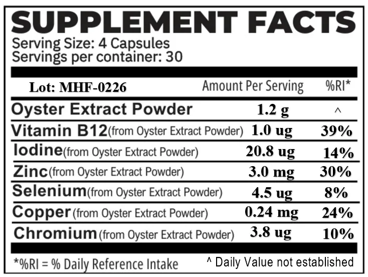 Marine Health Foods OysterMax ostronkapslar zink