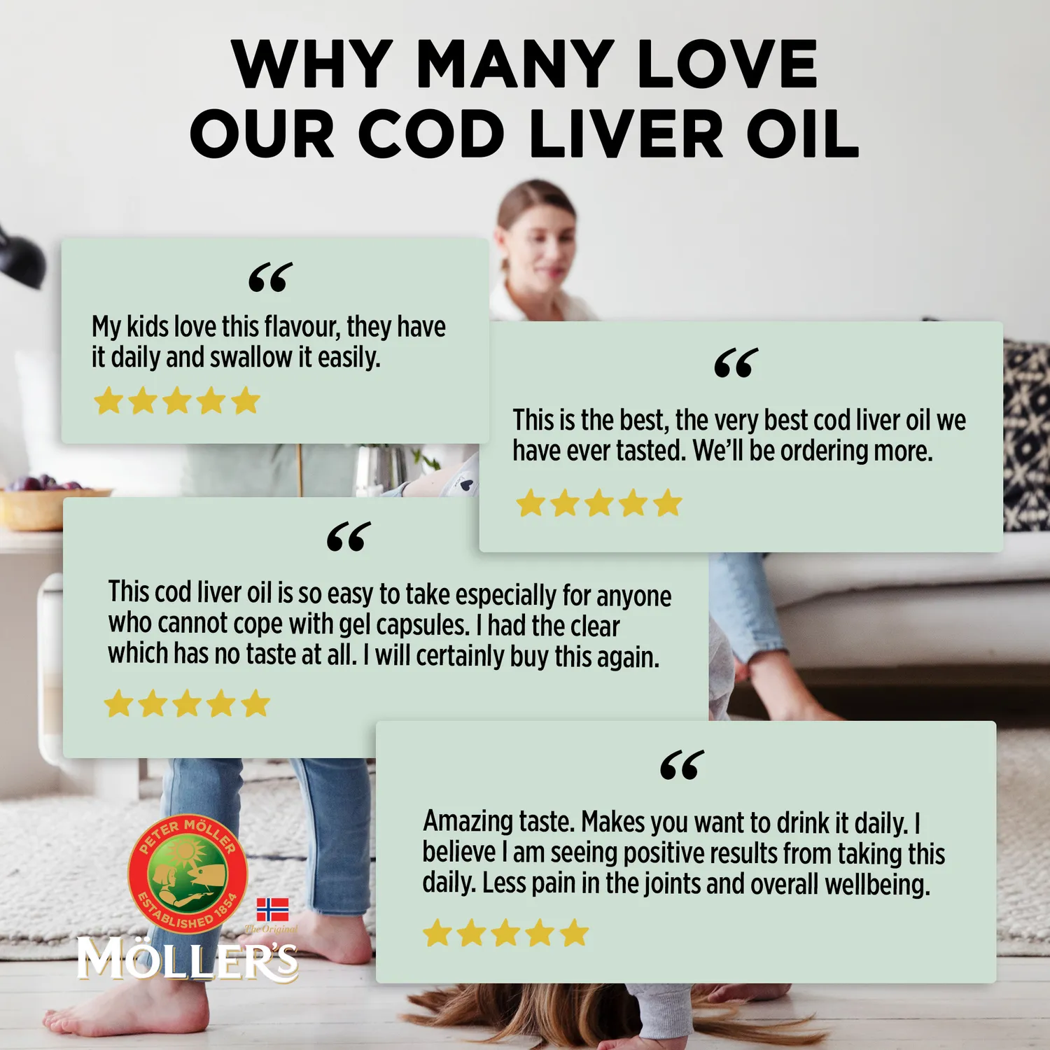 Möller's Cod Liver Oil tran citronsmak 5 ml dos