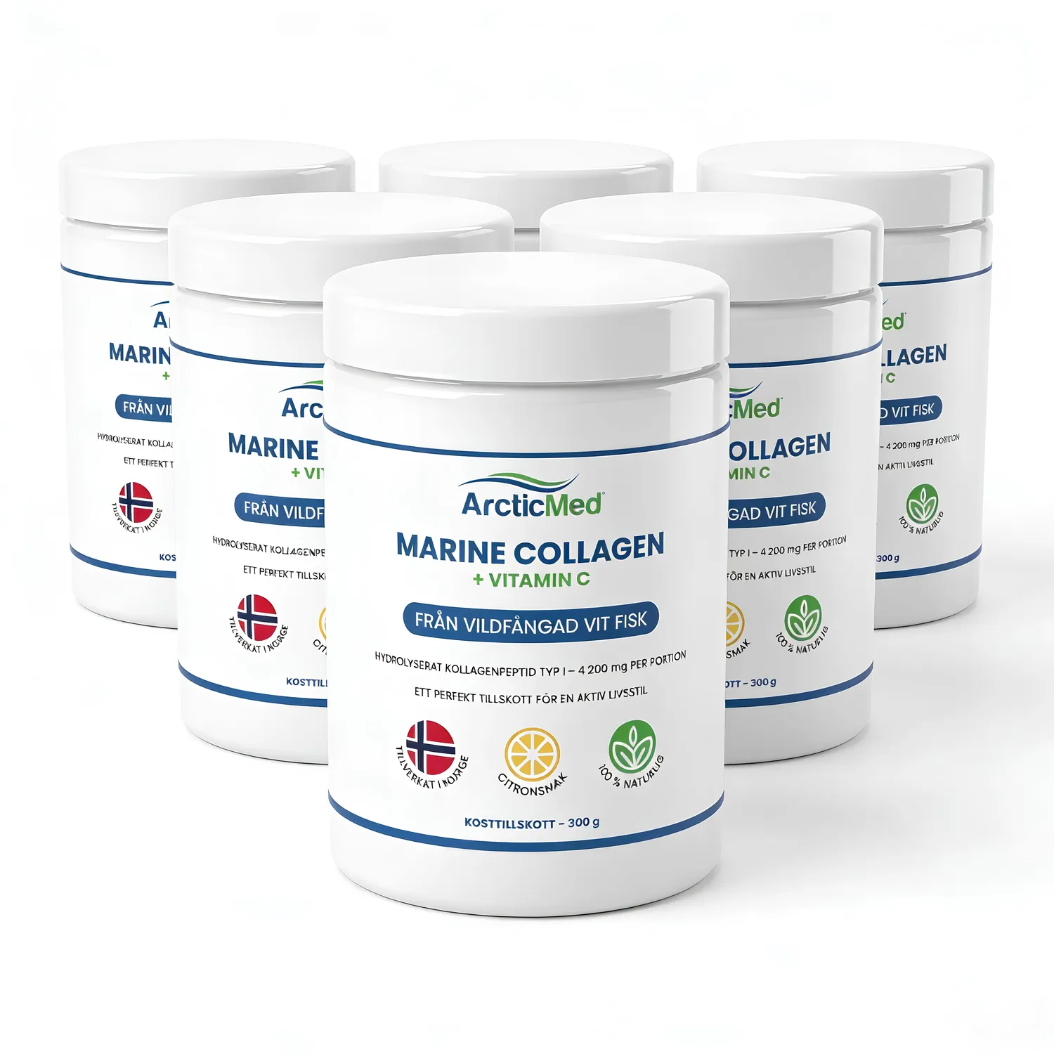 Arcticmed Marine Collagen pulver citron vitamin C