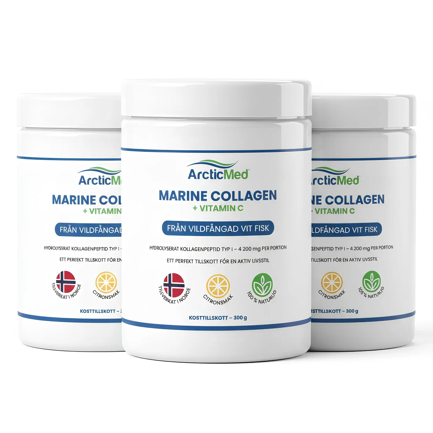 Arcticmed Marine Collagen pulver citron vitamin C