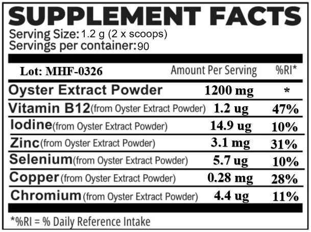 Marine Health Foods OysterMax pulver 108 g ostron