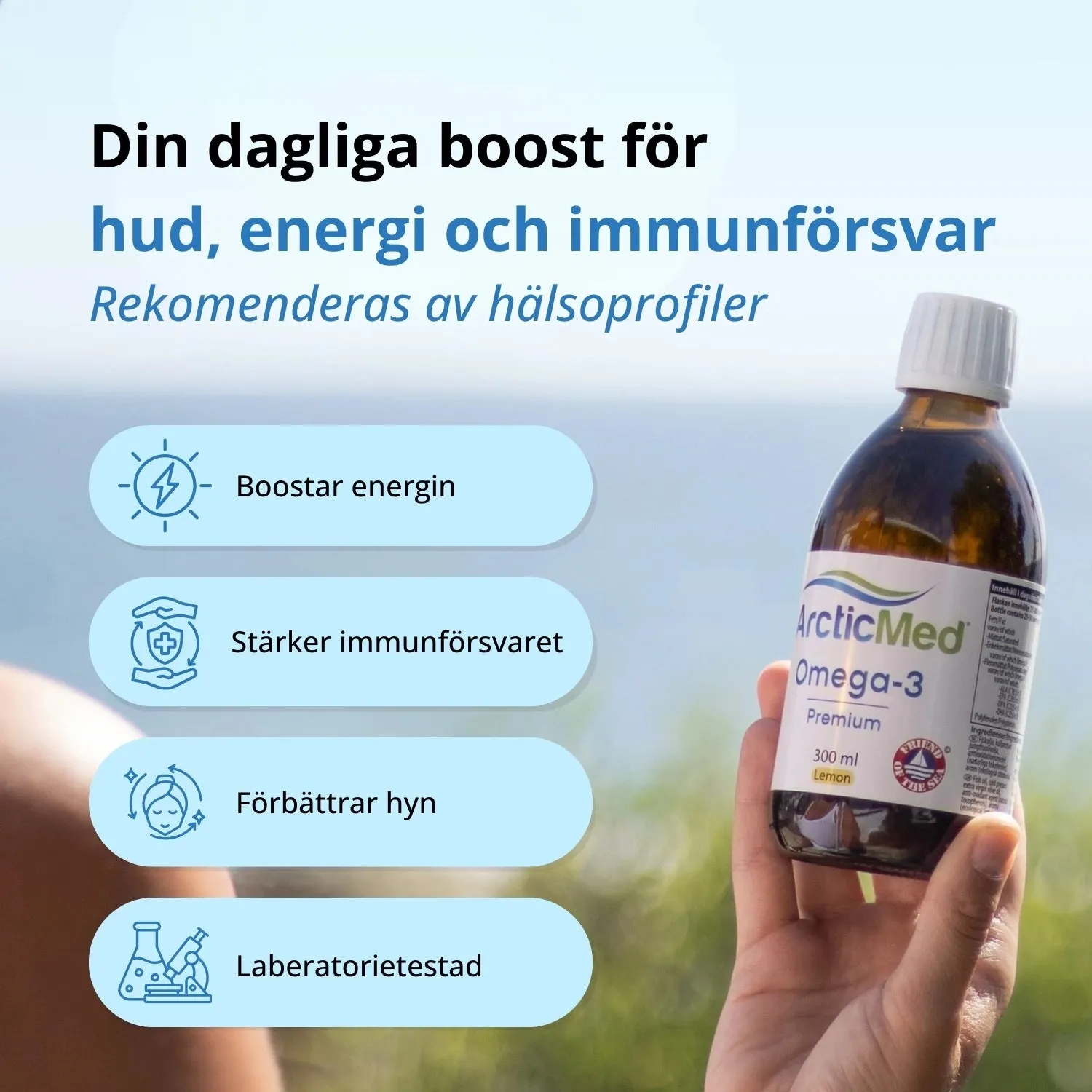 Arcticmed Omega-3 Premium fiskolja natural 300 ml