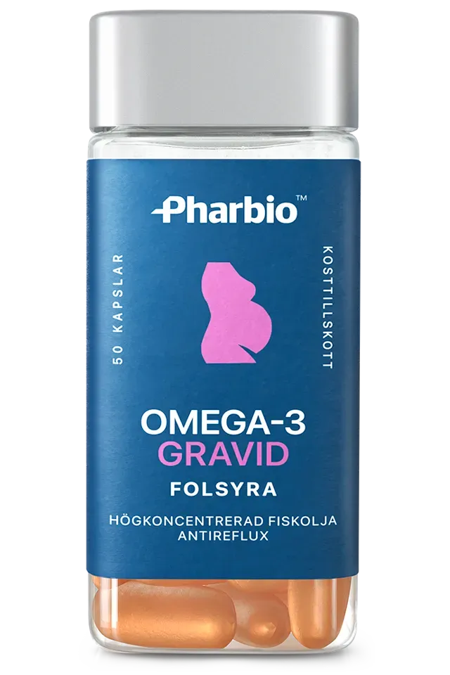 Pharbio Omega-3 Gravid kapslar folsyra D-vitamin