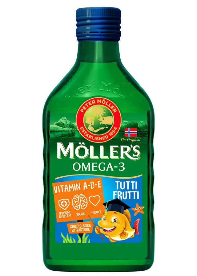 Möller's Torskleverolja tutti frutti flytande