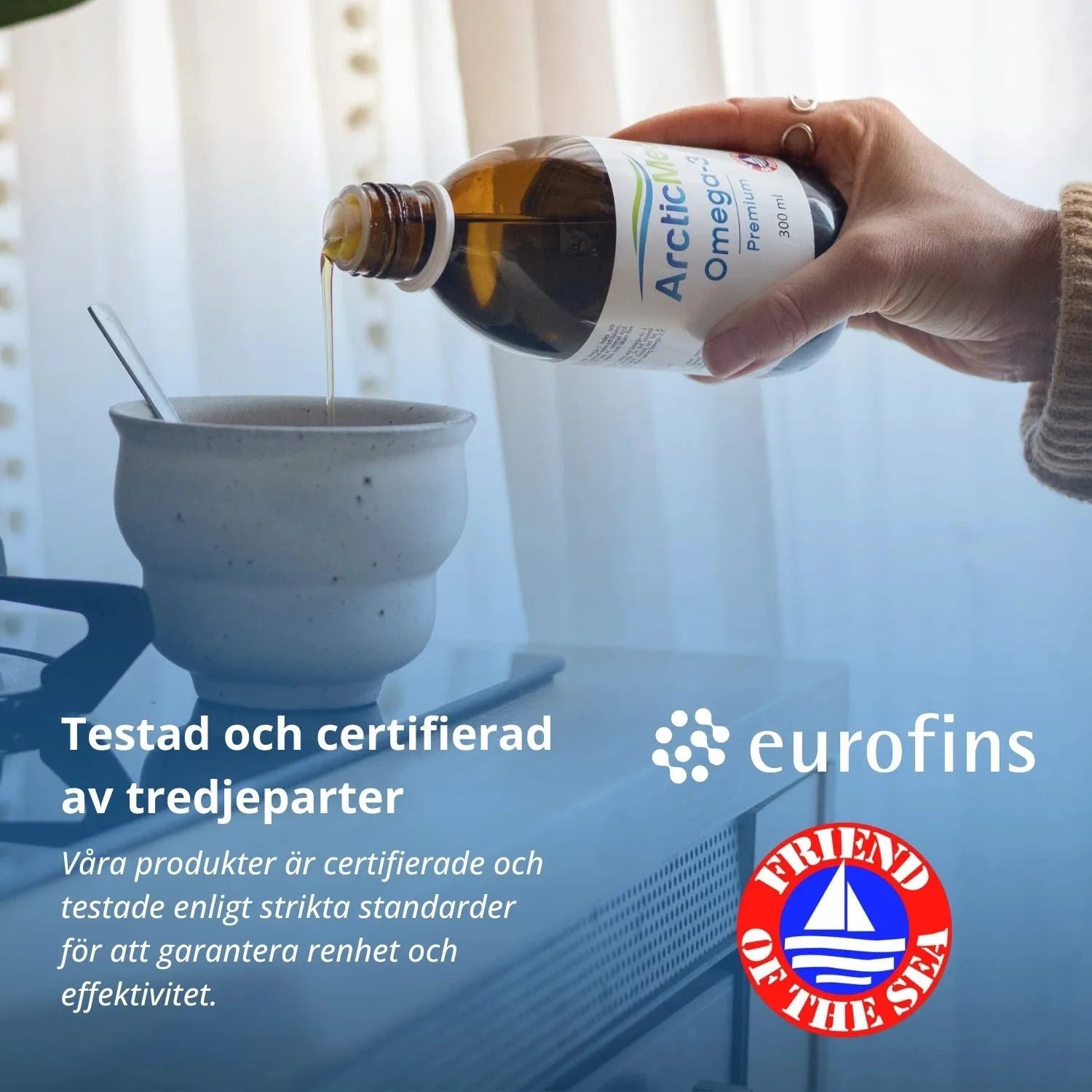 Arcticmed Omega-3 Premium fiskolja natural 300 ml