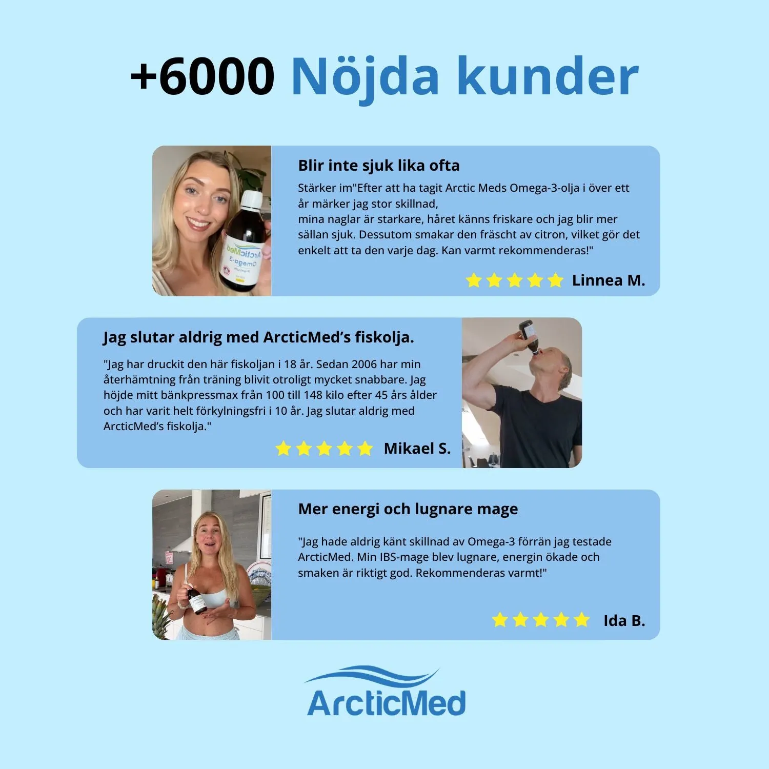 Arcticmed Omega-3 Premium fiskolja natural 300 ml