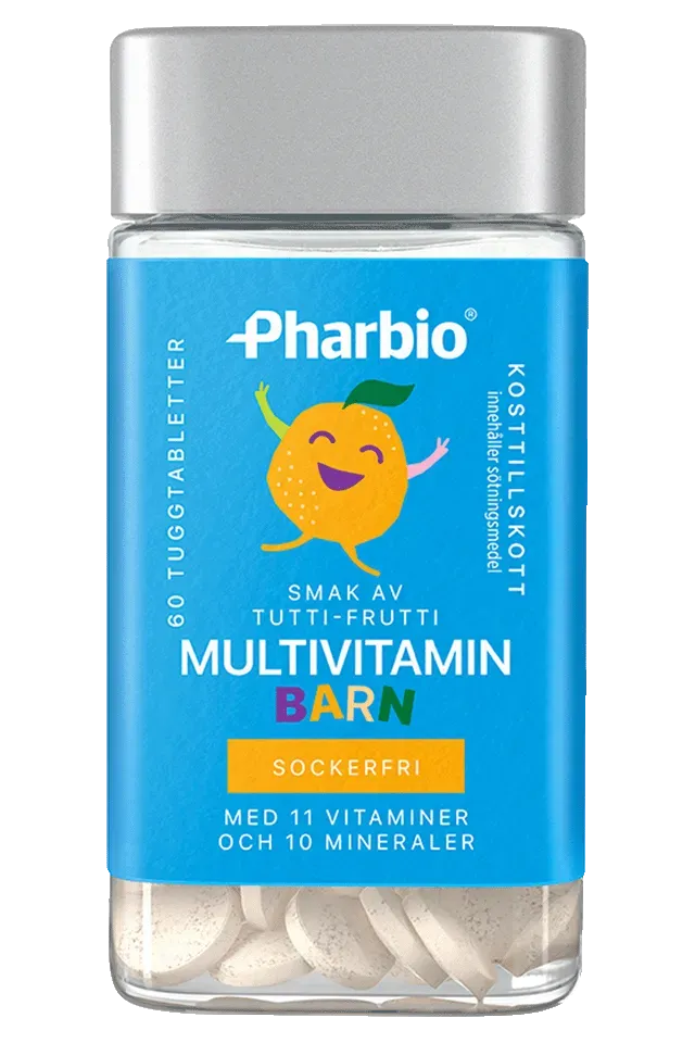 Pharbio Multivitamin Barn tuggtabletter tutti-frutti