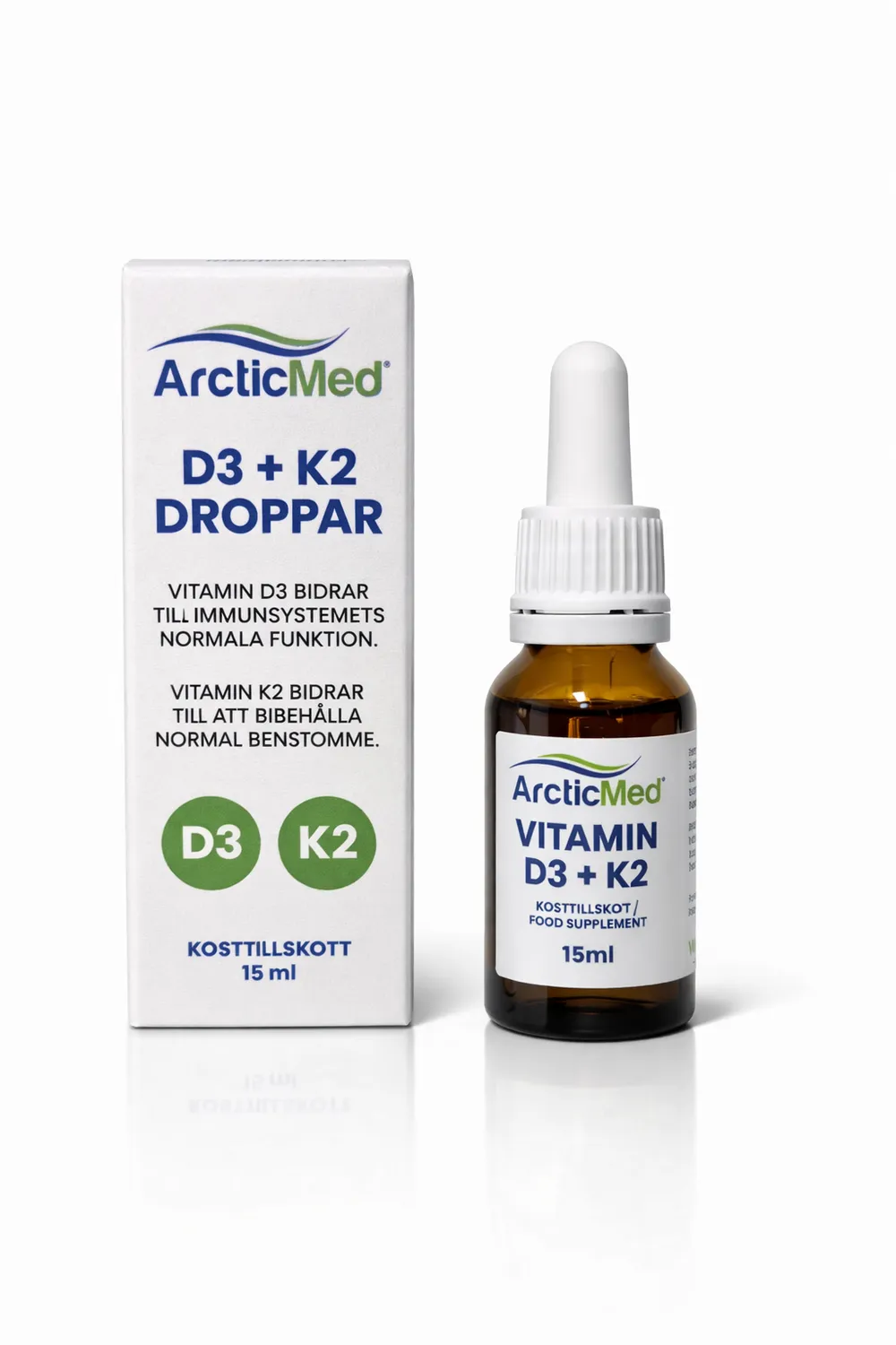 Arcticmed Vitamin D3 K2 droppar 15 ml MK-7