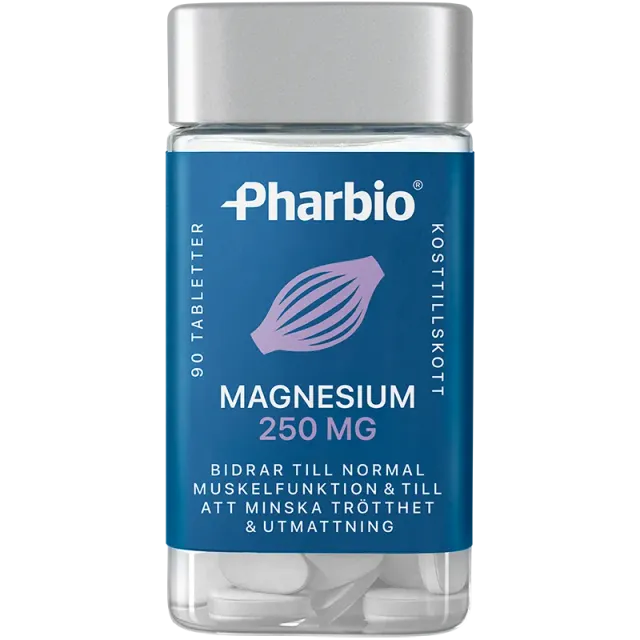 Pharbio Magnesium 250 mg tabletter mandelform