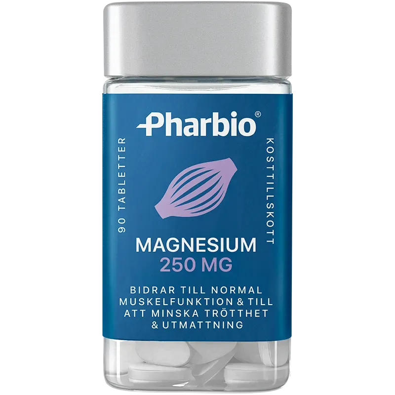 Pharbio Magnesium 250 mg tabletter mandelform