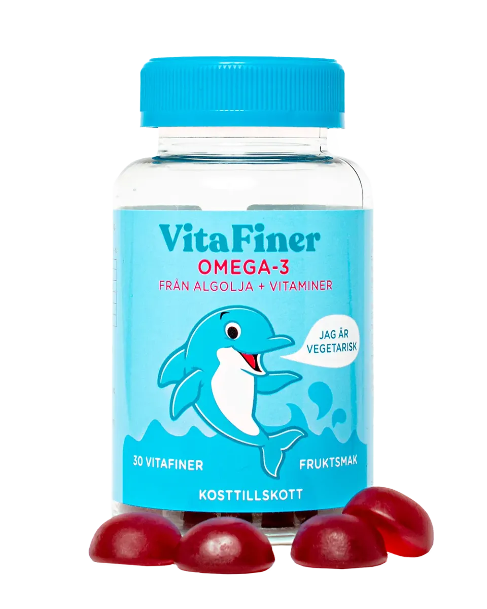 VitaFiner VitaBeaner omega-3 barn 30 tuggisar fruktsmak algolja