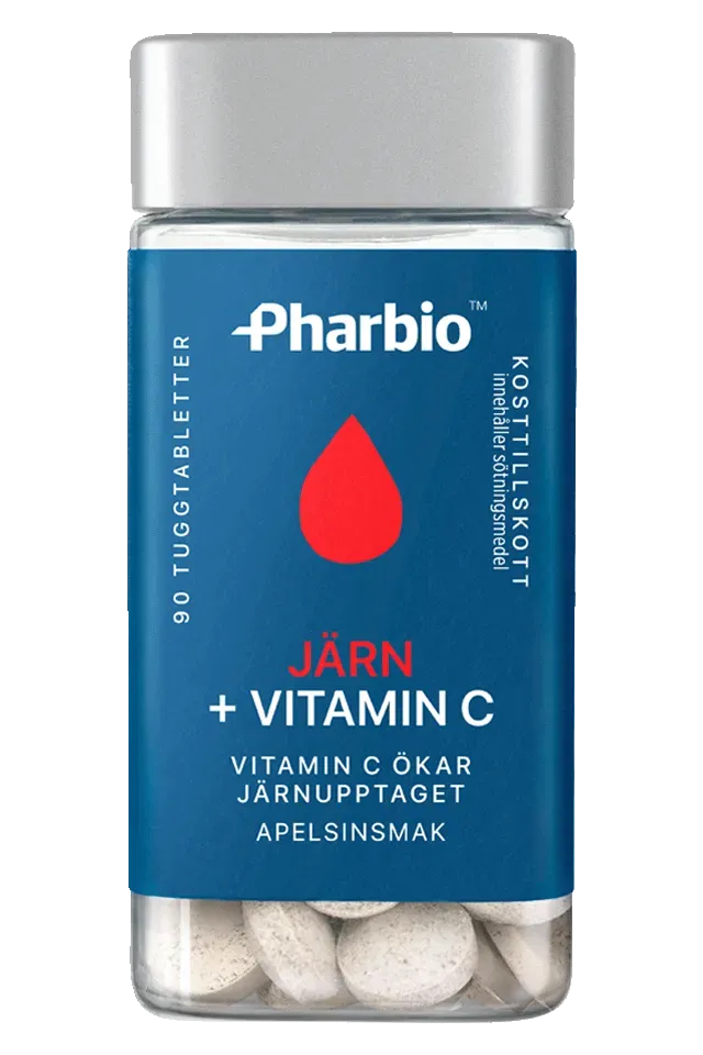 Pharbio Järn Vitamin C apelsin sockerfri