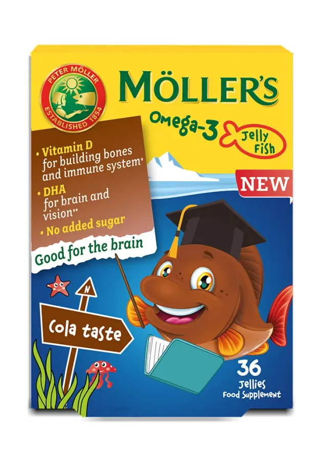 Möller's Omega-3 Jelly Fish cola geléfisk