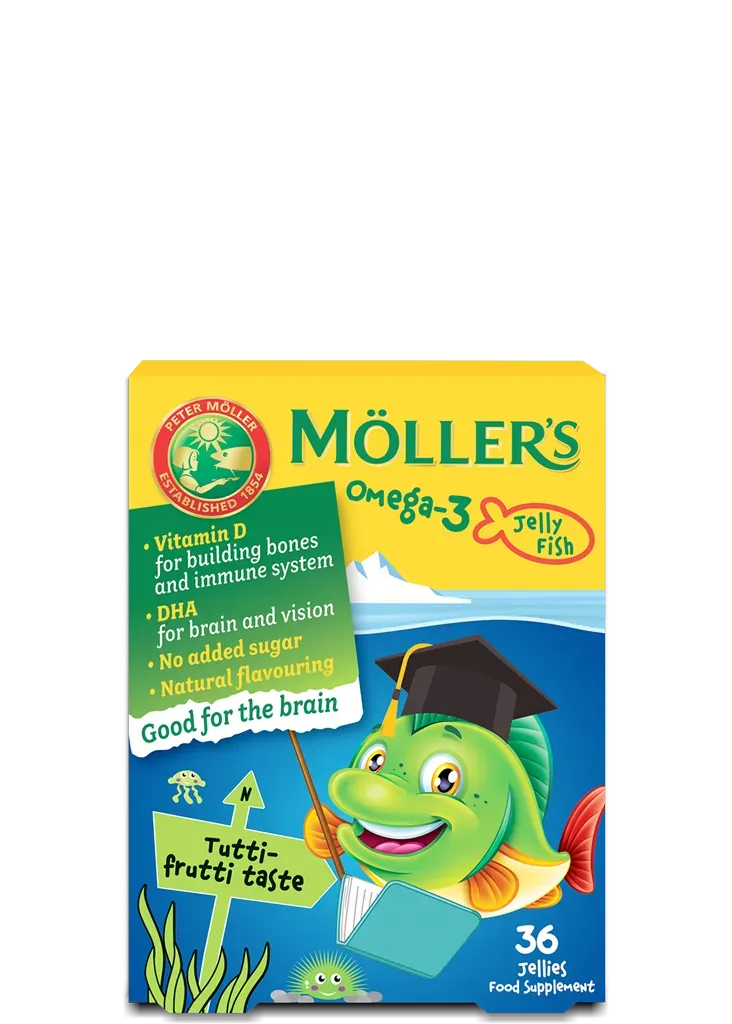 Möller's Omega-3 Jelly Fish tutti frutti geléfisk