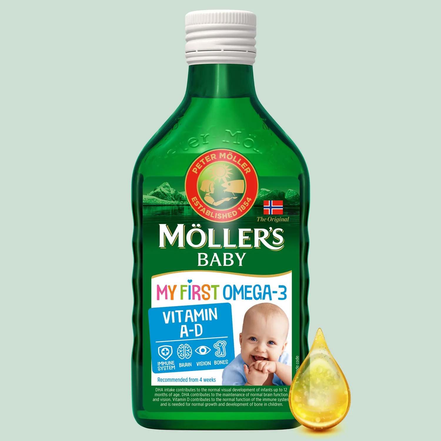 Möller's My First Omega-3 torskleverolja 250 ml DHA EPA