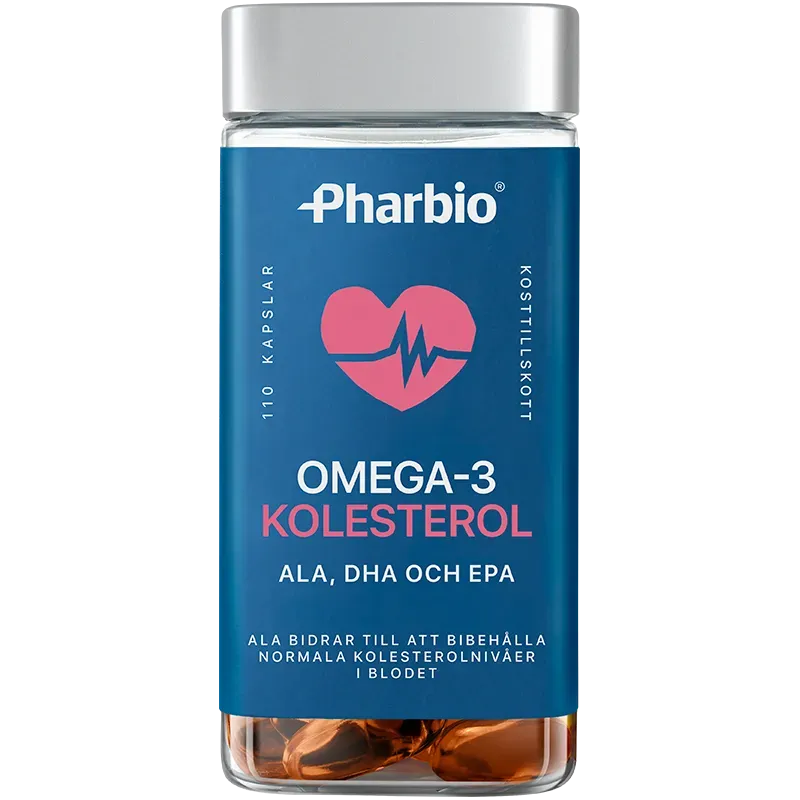 Pharbio Omega-3 Kolesterol kapslar fiskolja