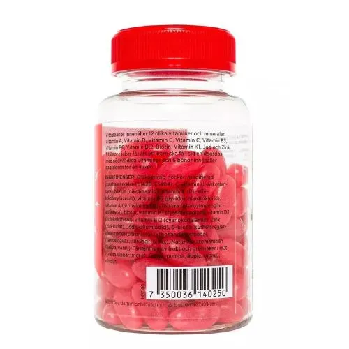 VitaFiner VitaBeaner multivitamin hallon 90 gelébönor gelatinfri