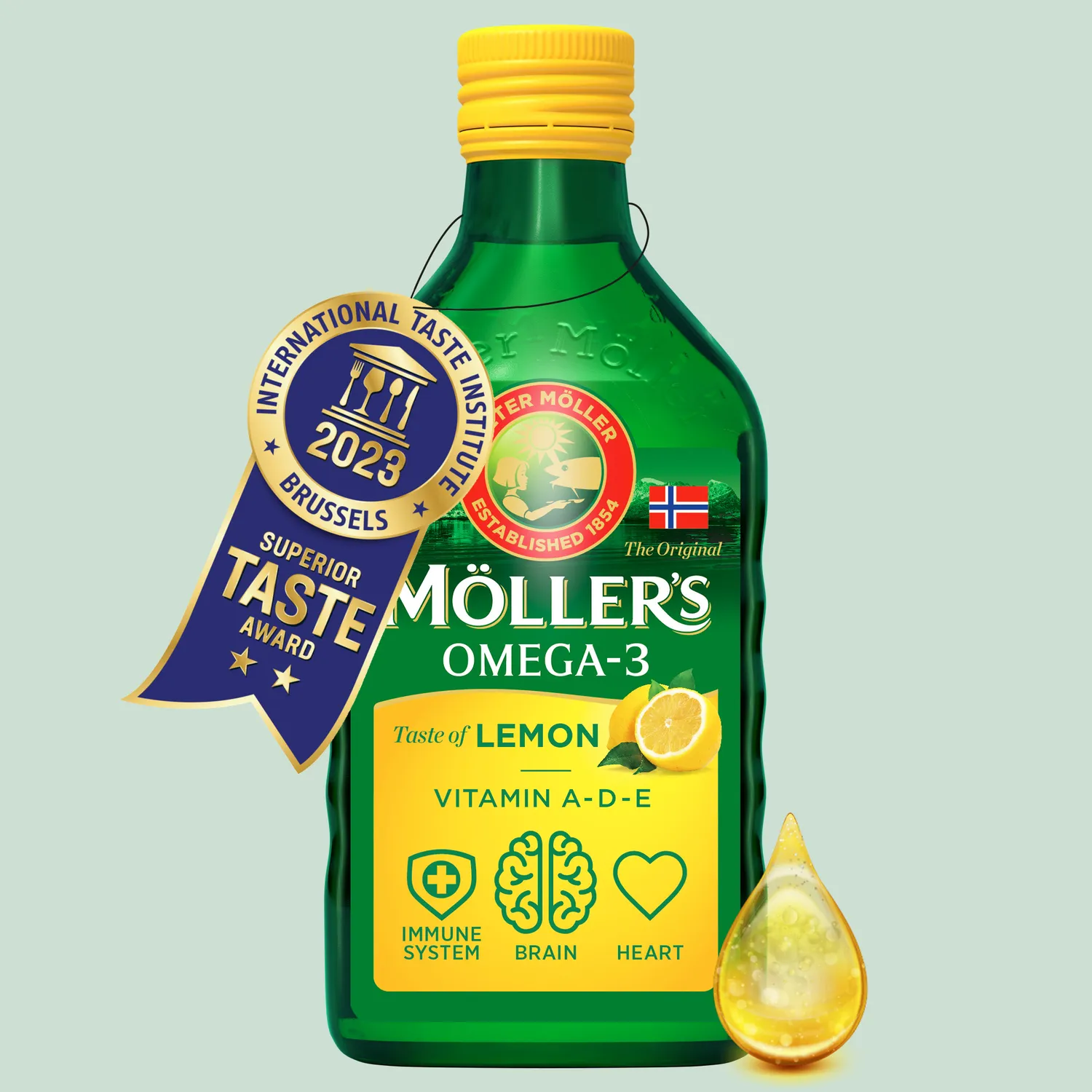 Möller's Cod Liver Oil tran citronsmak 5 ml dos