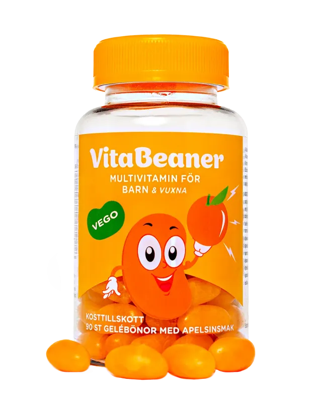 VitaFiner VitaBeaner multivitamin apelsin 90 gelébönor gelatinfri
