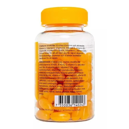 VitaFiner VitaBeaner multivitamin apelsin 90 gelébönor gelatinfri